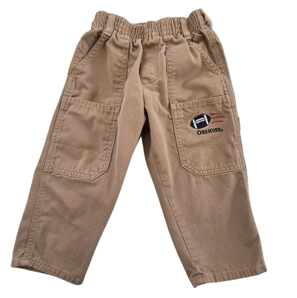 OshKosh B'Gosh Vintage Y2K Tan Khaki Football Cargo Pants